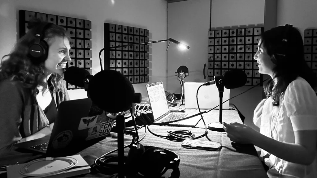Podcast Studio Aufnahme
